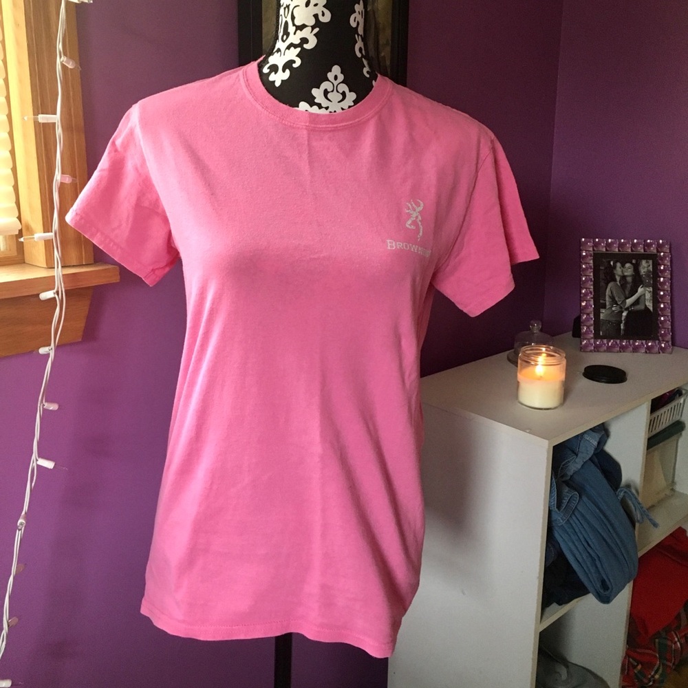 Pink Browning Deer Decal Tee